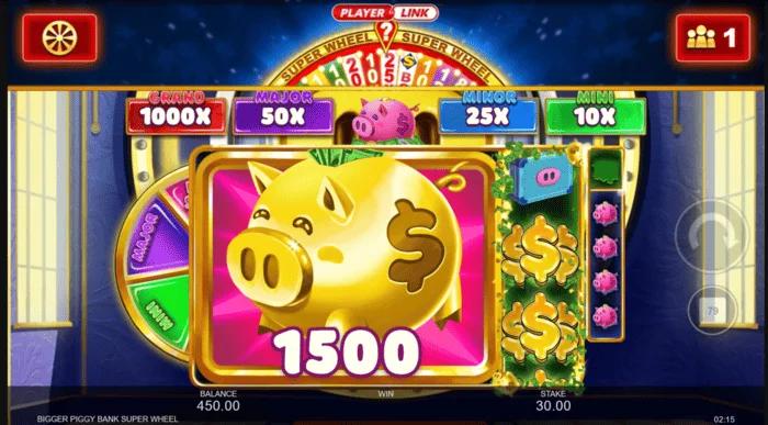 Bigger Piggy Bank Super Wheel stor vinst