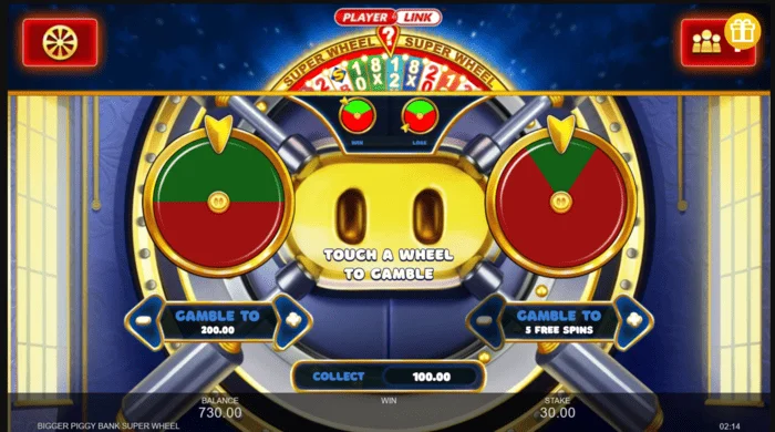Bigger Piggy Bank Super Wheel minispel